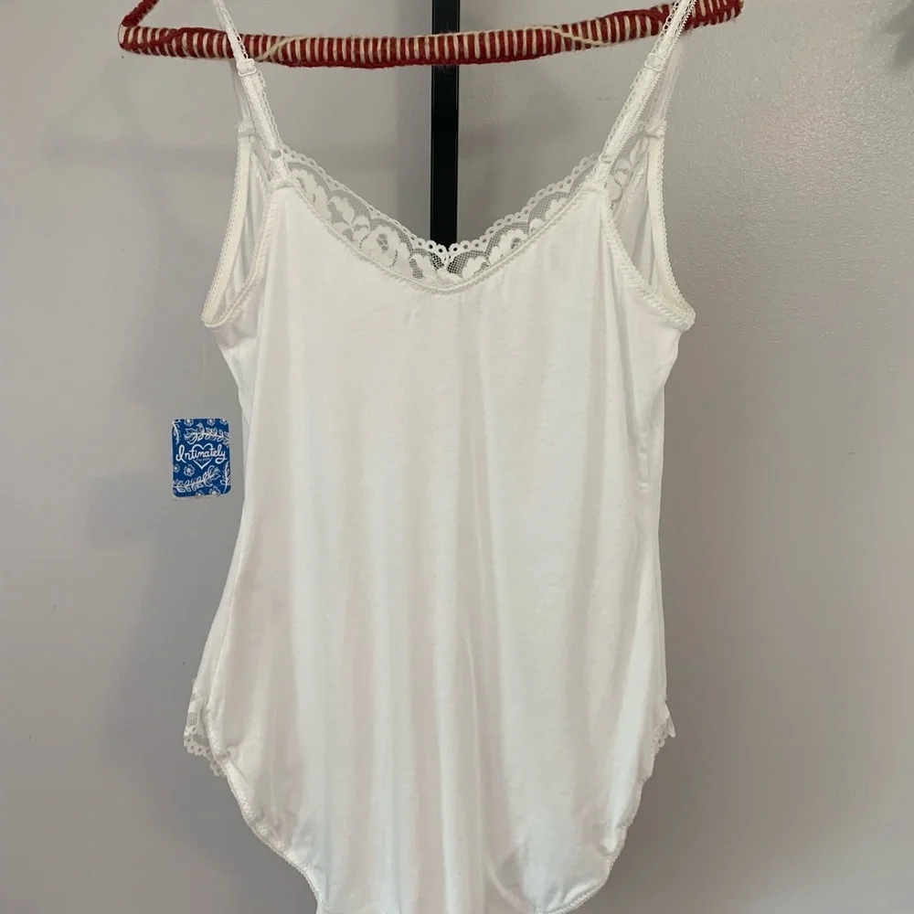 NWT Free People White Lace Detail Chemise